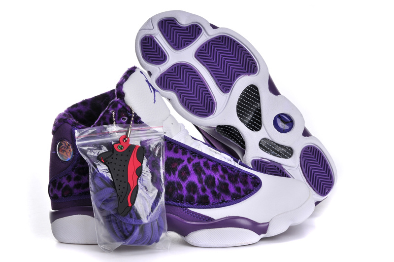 Air Jordan 13 Women Shoes White/Violet Online